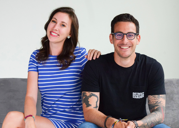 A portrait of Jordan and Mike, the couple behind the Midwest Munchers Social Media Account.